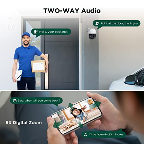 【100% Wire-Free + 4MP】CAMBLINK Wireless Security Camera System Battery Powered Indoor/Outdoor For Home with Color Night Vision PIR Motion Detection 2-Way Audio 180-Day Battery Life APP Alert SD/Cloud