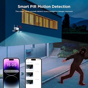 【100% Wire-Free + 4MP】CAMBLINK Wireless Security Camera System Battery Powered Indoor/Outdoor For Home with Color Night Vision PIR Motion Detection 2-Way Audio 180-Day Battery Life APP Alert SD/Cloud