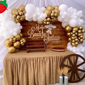 White Balloons 110Pcs White Balloon Garland Arch Kit 5/10/12/18 Inch Matte Latex White Balloons Different Sizes as Baby Shower Balloons Birthday Balloons Wedding Christmas Balloons Party Decorations