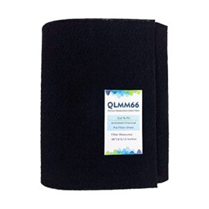 qlmm66 carbon fabric filter 16" x 48" x 0.12" (1 pack) replacement activated charcoal hepa ac vent filter carbon air pre filter fabric sheet carbon pad