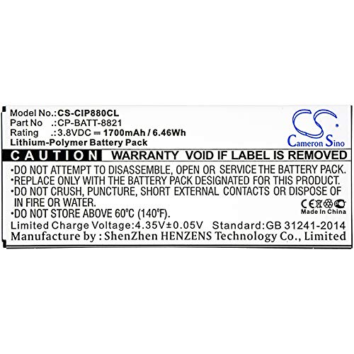 HGUIM 1700mAh/6.46Wh Replacement Battery for Cisco 74-102376-01, CP-BATT-8821, GP-S10-374192-010H 8800