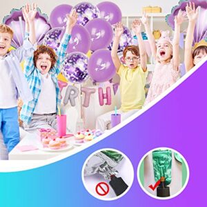 Mermaid Balloons Mermaid Birthday Decorations Mermaid Party Supplies Purple Mermaid Happy Birthday Banner Baby Shower Decorations 28pcs LilyZheng