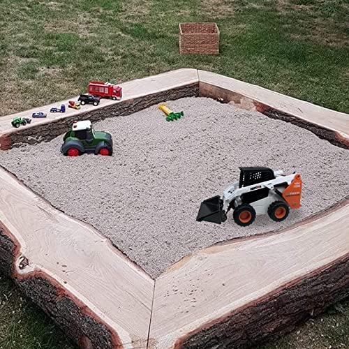 Gemini & Genius Construction Truck 3 in 1 Skid Steer Loader with Metal Forklift and Grab Shovel Construction Vehicle 1/50 Scale Alloy Wheeled Loader Toys for Kids (Wheel/White)