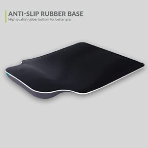 TIZUM Gel Mouse Pad Wrist Support|Place it on Desk with Laptop, Gaming Laptop, Monitor, Notebook|Has Anti-Slip Rubber Base, Foam & Cushion Support for Pain Relief|Use for Home & Office(9.7" x 8.2")