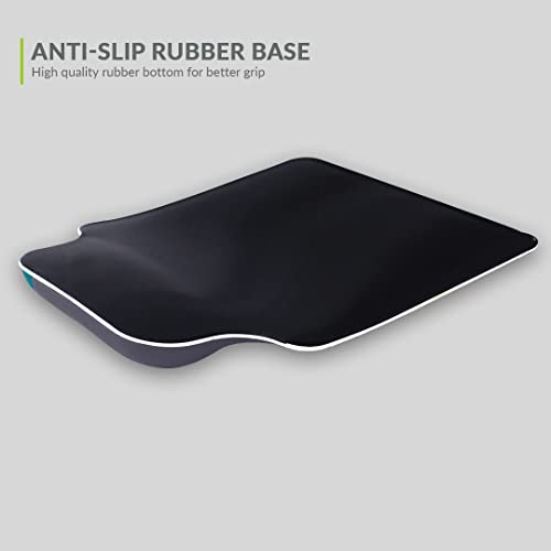 TIZUM Gel Mouse Pad Wrist Support|Place it on Desk with Laptop, Gaming Laptop, Monitor, Notebook|Has Anti-Slip Rubber Base, Foam & Cushion Support for Pain Relief|Use for Home & Office(9.7" x 8.2")