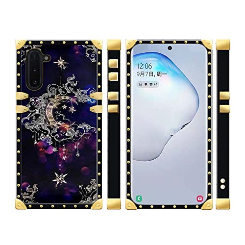 DAIZAG Case Compatible with Samsung Galaxy Note 10 Case,Mysterious Moon Full Body Soft TPU Metal Plating Corner Shockproof Protection Bumper Back Case for Samsung Galaxy Note 10
