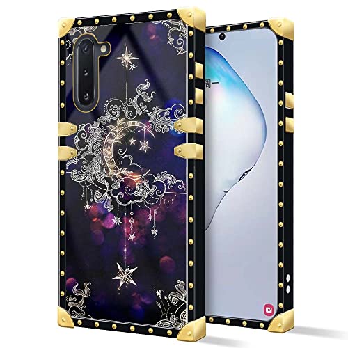 DAIZAG Case Compatible with Samsung Galaxy Note 10 Case,Mysterious Moon Full Body Soft TPU Metal Plating Corner Shockproof Protection Bumper Back Case for Samsung Galaxy Note 10