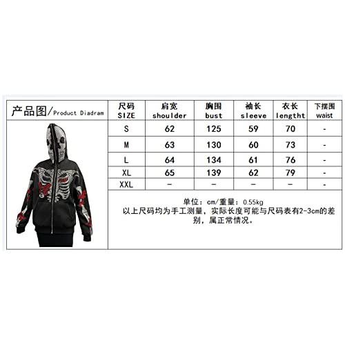 Sunwittafy Rhinestone Full Zip Up Hoodie Over Face Oversized Y2k Jackets Hooded Sweatshirt Vintage Harajuku Streetwear