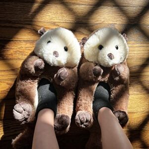 ooohyeah Kids Plush Animal Hug Slippers, Cute Funny Cozy Non-Slip House SHoes for Boys & Girls, Shoe Size 1-4