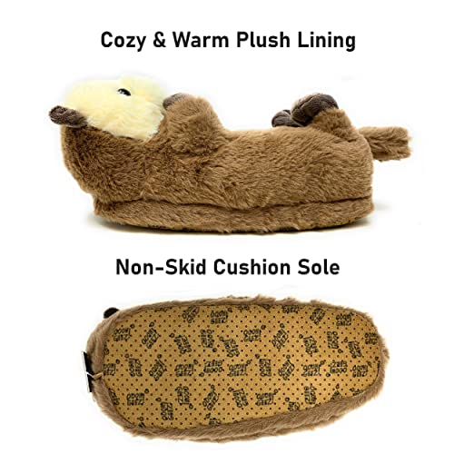 ooohyeah Kids Plush Animal Hug Slippers, Cute Funny Cozy Non-Slip House SHoes for Boys & Girls, Shoe Size 1-4