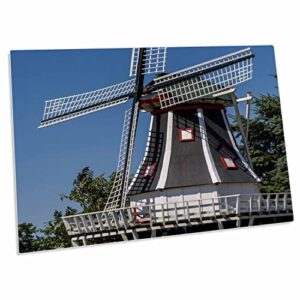 3drose windmill at nelis dutch village. holland, michigan, usa. - desk pad place mats (dpd-208395-1)