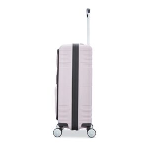 American Tourister Apex DLX Spinner, Carry-On 20-Inch, Front opening with multiple pockets for-laptop, tablets and cell phone, Soft Rose