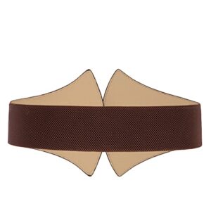 GRACE KARIN Women Stretchy Belt for Dresses Vintage Elastic Wide Waist Belt Dark Brown XL