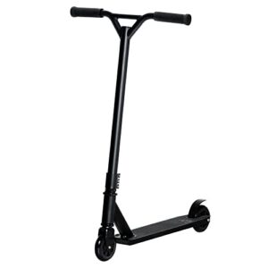 aosom stunt scooter, pro scooter, entry level freestyle scooter w/lightweight alloy deck for 14 years and up teens, adults, black