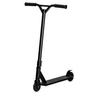 Aosom Stunt Scooter, Pro Scooter, Entry Level Freestyle Scooter w/Lightweight Alloy Deck for 14 Years and Up Teens, Adults, Black