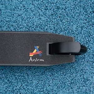 Aosom Stunt Scooter, Pro Scooter, Entry Level Freestyle Scooter w/Lightweight Alloy Deck for 14 Years and Up Teens, Adults, Black