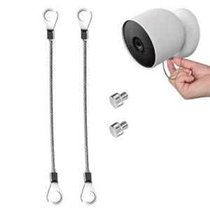 anti-drop and anti-theft security chain for google nest cam (battery),extra protection for your camera (camera not included) (2pcs)