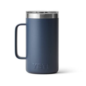 YETI Rambler 24 oz Mug, Vacuum Insulated, Stainless Steel with MagSlider Lid, Navy