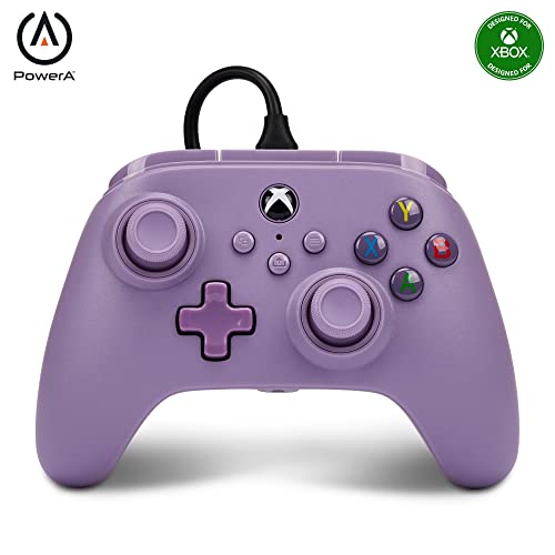 PowerA Nano Enhanced Wired Controller for Xbox Series X|S - Lilac, portable, compact, gamepad, video game, gaming controller, works with Xbox One and Windows 10/11