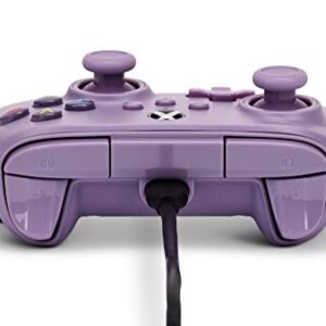 PowerA Nano Enhanced Wired Controller for Xbox Series X|S - Lilac, portable, compact, gamepad, video game, gaming controller, works with Xbox One and Windows 10/11