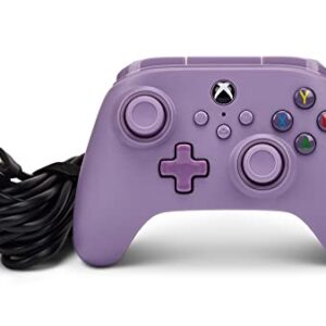 PowerA Nano Enhanced Wired Controller for Xbox Series X|S - Lilac, portable, compact, gamepad, video game, gaming controller, works with Xbox One and Windows 10/11