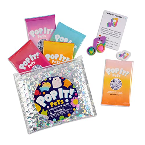 Pop It! Pets Season 1 - Mystery Bag | 5 Pets in Each Bag | Mini Collectables | Cute Fidget and Sensory Toy | Over 100 Companions to Collect and Trade with Your Friends