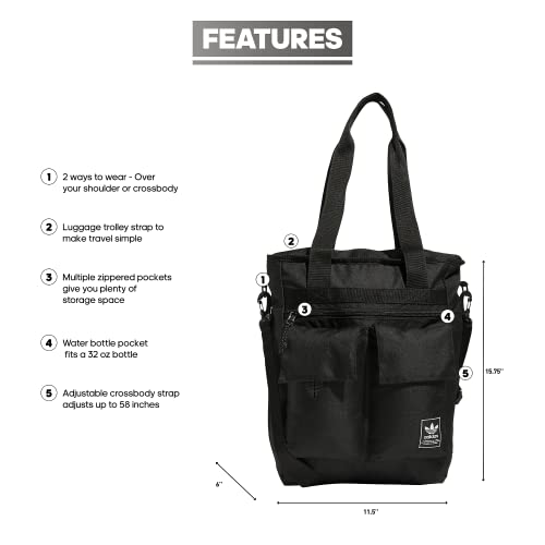 adidas Originals Utility Tote 2.0, Black, One Size