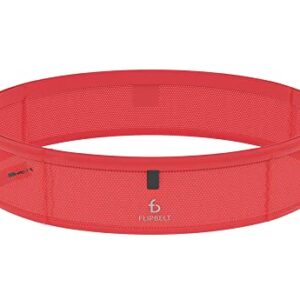 FlipBelt Lightweight Running Air Belt, Fitness and Running Fanny Pack for Women and Men, Non Chafing Waist Band Pack for Phone, Keys, Money, Moisture Wicking Storage Belt, USA Company