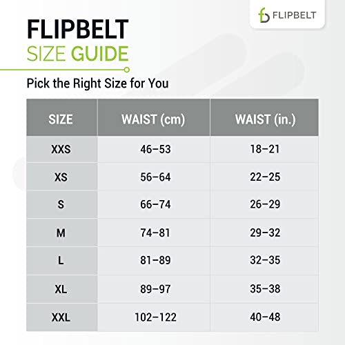 FlipBelt Lightweight Running Air Belt, Fitness and Running Fanny Pack for Women and Men, Non Chafing Waist Band Pack for Phone, Keys, Money, Moisture Wicking Storage Belt, USA Company