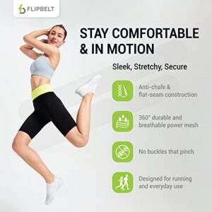 FlipBelt Lightweight Running Air Belt, Fitness and Running Fanny Pack for Women and Men, Non Chafing Waist Band Pack for Phone, Keys, Money, Moisture Wicking Storage Belt, USA Company