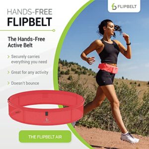 FlipBelt Lightweight Running Air Belt, Fitness and Running Fanny Pack for Women and Men, Non Chafing Waist Band Pack for Phone, Keys, Money, Moisture Wicking Storage Belt, USA Company