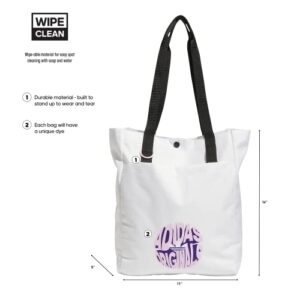 adidas Originals Simple Tote Bag, White/Orchid Fusion Purple, One Size