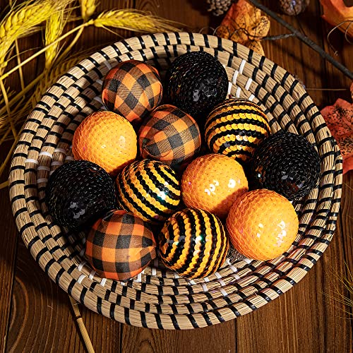 12pcs Halloween Ball Ornaments - 1.96" Halloween Sequin Hanging Ball - Scary Halloween Theme Hanging Balls for Halloween Wreath Ornaments and Party Decoration