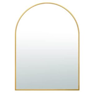 scwf-gz 20x30 arch mirror square wall mounted metal frame mirrors for entryway bedroom bathroom living room 22x30 24x36 inch black silver - gold