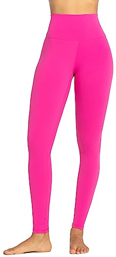 Sunzel Workout Leggings for Women, Squat Proof High Waisted Yoga Pants 4 Way Stretch, Buttery Soft, Hot Pink, Small