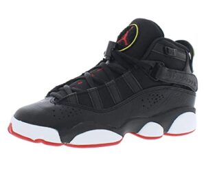 big kid's jordan 6 rings black/university red-white (323419 063) - 6