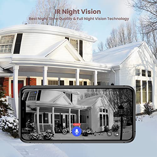 EKEN Smart Video Doorbell Camera Wireless with Chime Ringer, HD Live Image, Night Vision, Cloud Storage, Battery Powered, Indoor/Outdoor Surveillance, Smart AI Human Detection, 2.4G WiFi, 2-Way Audio