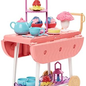 Barbie Tea Party Playset for Preschoolers, My First Tea Party Playset and Accessories, Preschool Toys and Gifts, Tea Party with 18 Storytelling Pieces, Two Plush Items, from 3 Years, HMM65