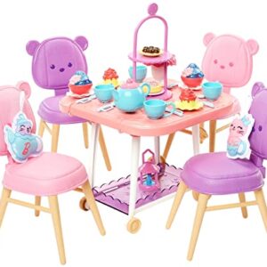 Barbie Tea Party Playset for Preschoolers, My First Tea Party Playset and Accessories, Preschool Toys and Gifts, Tea Party with 18 Storytelling Pieces, Two Plush Items, from 3 Years, HMM65