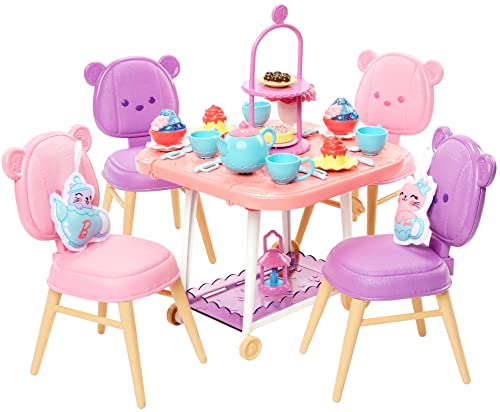 Barbie Tea Party Playset for Preschoolers, My First Tea Party Playset and Accessories, Preschool Toys and Gifts, Tea Party with 18 Storytelling Pieces, Two Plush Items, from 3 Years, HMM65