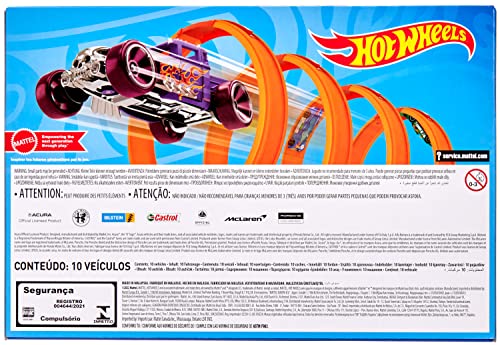 Hot Wheels 10-Pack, Set of 10 Toy Race Cars in 1:64 Scale, Licensed & Unlicensed Collectible Vehicle (Styles May Vary) (Amazon Exclusive)