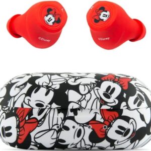 Disney Minnie Mouse Bluetooth Earbuds with Charging Case- Bluetooth Wireless Headset with Built-in Mic and 30 Hours of Playtime- Disneyland Essentials and Disney Gifts for Women and Men of All Ages