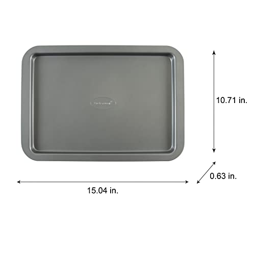 Kitchen Details Small Nonstick Baking Sheet | Creates Even Heating and Browning | Durable | Easy to Clean | Oven Safe up to 500 Degrees | Bakeware | Grey