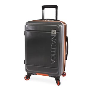 Nautica Roadie 3pc Hardside Luggage Set, Grey/Orange