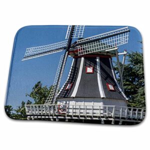 3drose windmill at nelis dutch village. holland, michigan,... - bathroom bath rug mats (rug-208395-1)