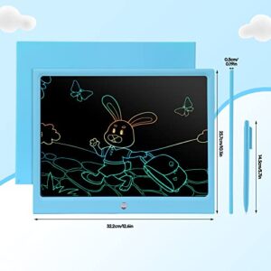 LCD Writing Tablet, Electronic Writing Drawing Colorful Screen Magnetic Doodle Board, EooCoo 15" Handwriting Drawing Tablet Gifts for 3 4 5 6 7 Years Old Kids and Adults at Home, School, Office, Blue