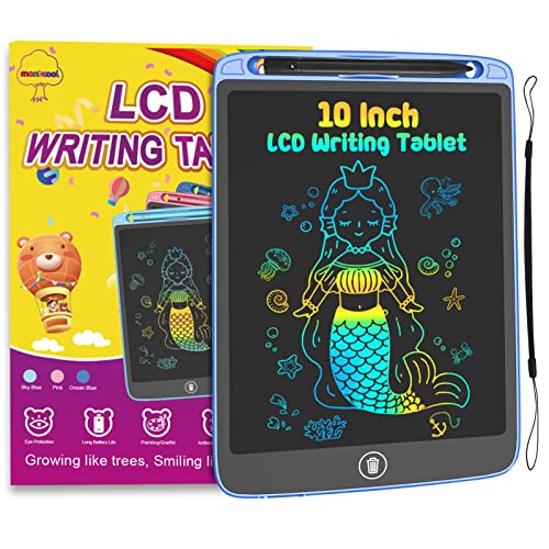 LCD Writing Tablet for Kids, 10 Inch Doodle Board Drawing Pad for Kids Drawing Tablet Toys for 3-6 Years Old Girls Boys, Ocean Blue