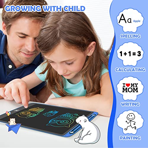 LCD Writing Tablet for Kids, 10 Inch Doodle Board Drawing Pad for Kids Drawing Tablet Toys for 3-6 Years Old Girls Boys, Ocean Blue