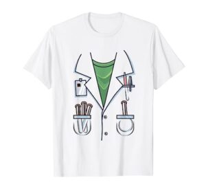 scientist costume halloween chemistry science lab coat t-shirt