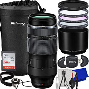 ultimaxx deluxe bundle + olympus m.zuiko digital ed 100-400mm f/5-6.3 is lens + sandisk 64gb ultra sdxc, variable neutral density filter, 3pc uv filter kit, lens pouch & much more (20pc bundle)